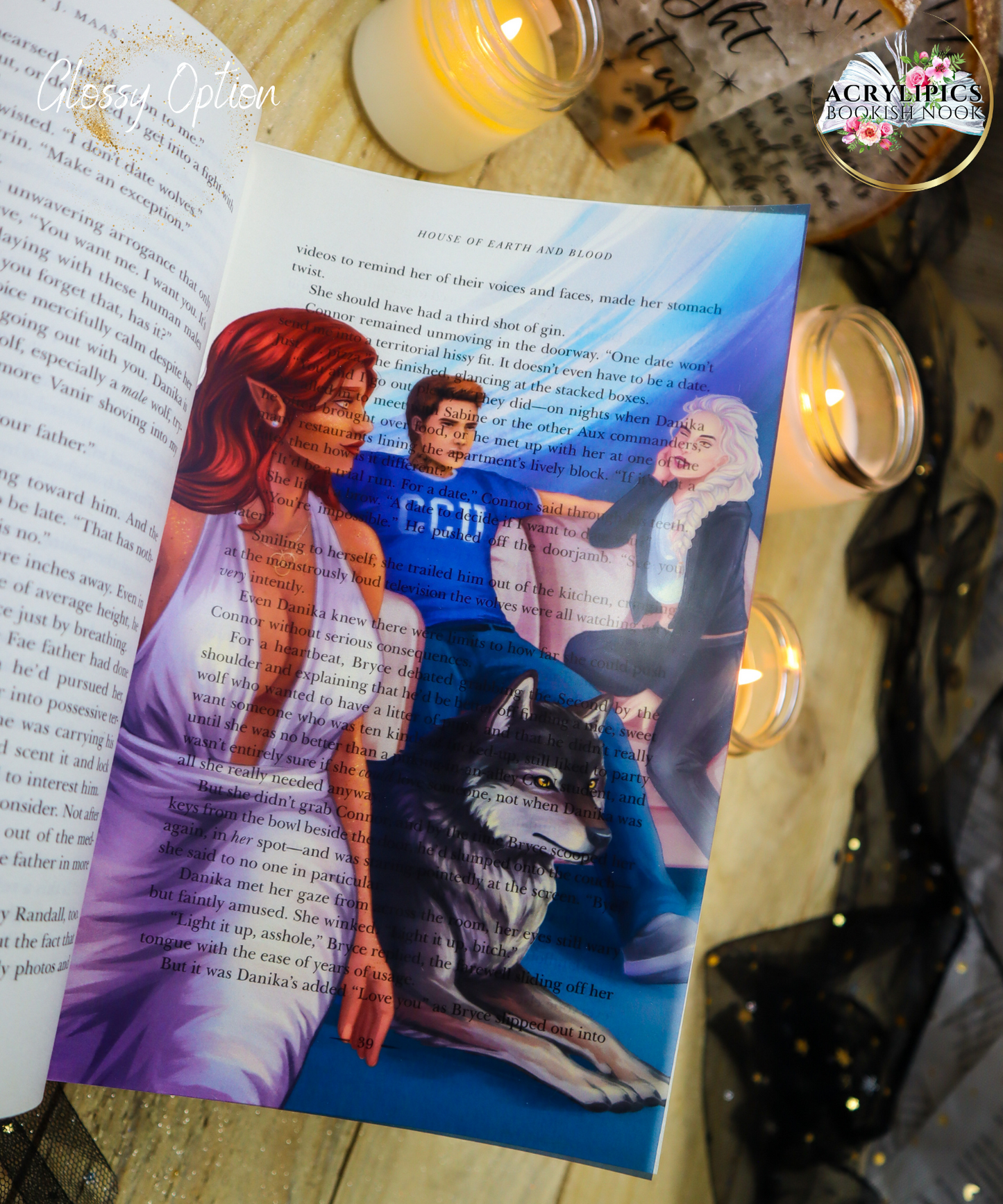 Crescent City House of Earth and Blood Page Overlay FOR US STANDARD HARDCOVER