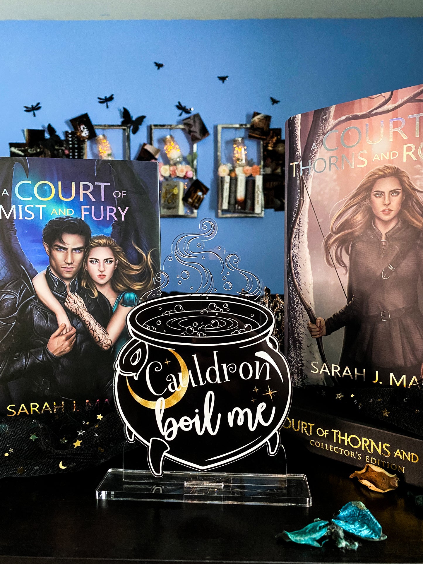 "Cauldron Boil Me" - A Court of Thorns and Roses Series - Freestanding Bookshelf / Desktop Acrylic Accessory - Officially licensed by Sarah J. Maas - D11