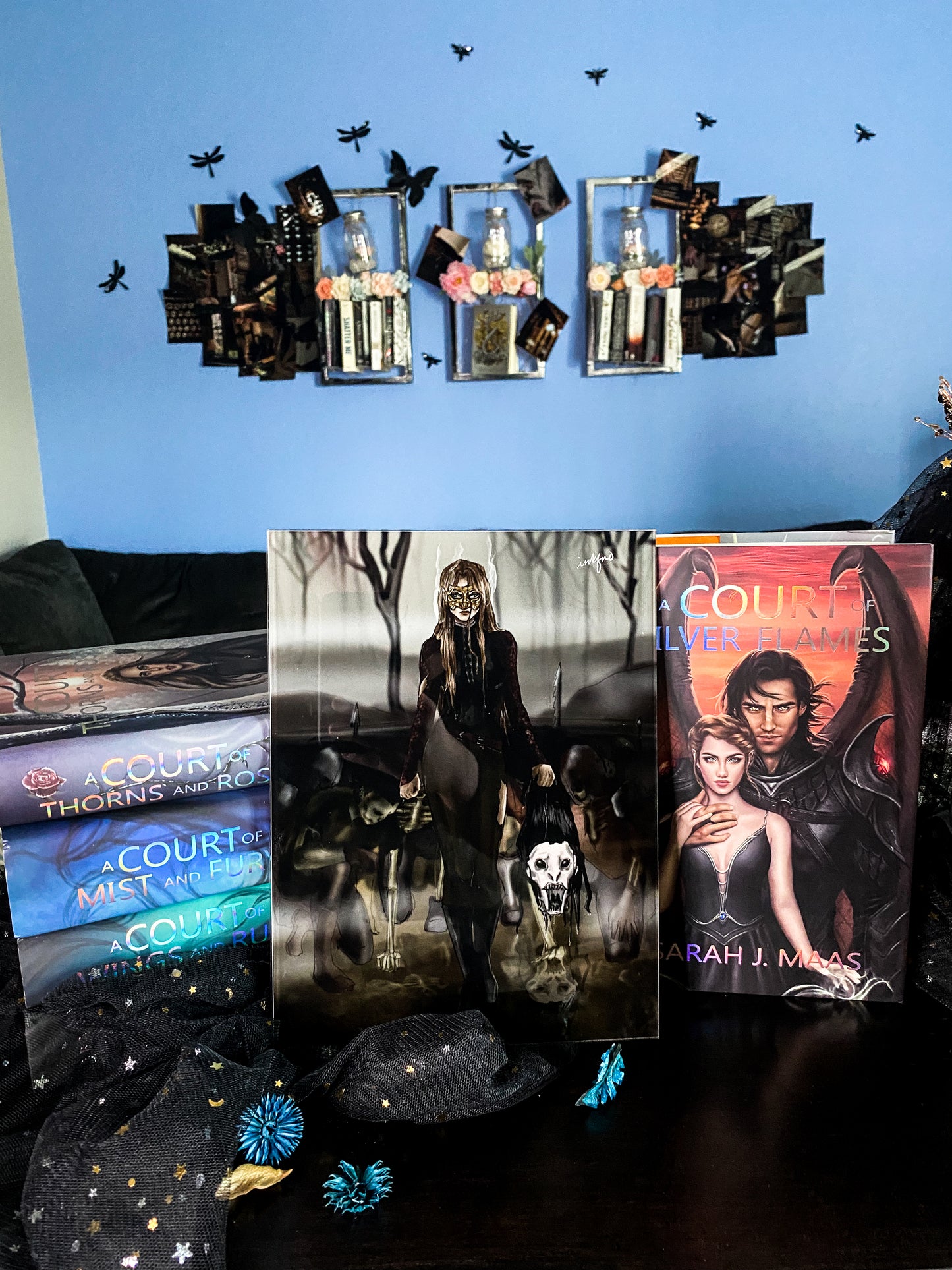 Silver Flames - A Court of Thorns and Roses Series - Stickable Acrylic Poster - Officially licensed by Sarah J. Maas - FA12
