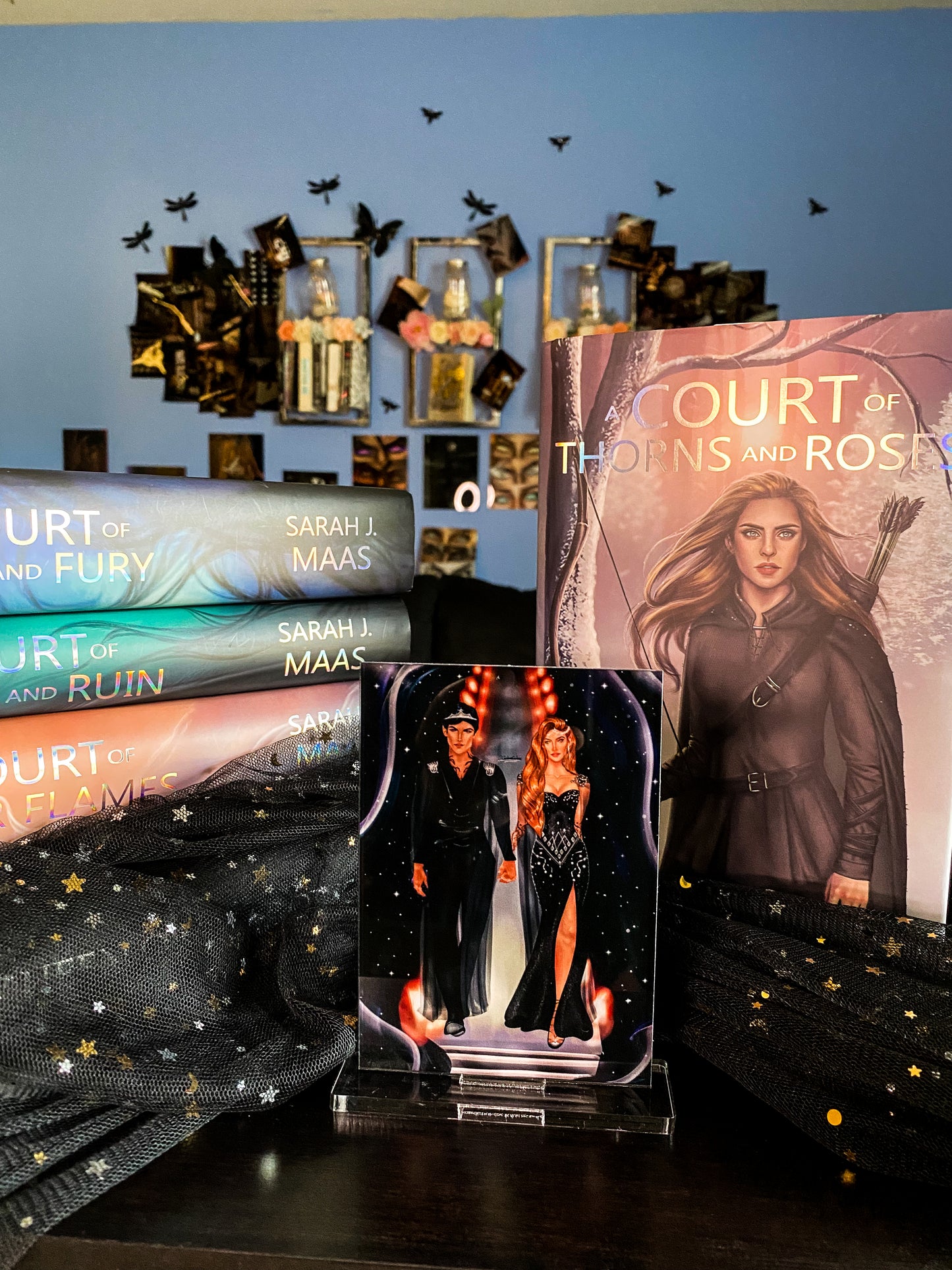 High Lord & High Lady of the Night Court - Fan Art from @Gabsgabx - Freestanding Bookshelf / Desktop Acrylic Accessory - Officially licensed by Sarah J. Maas - FA35