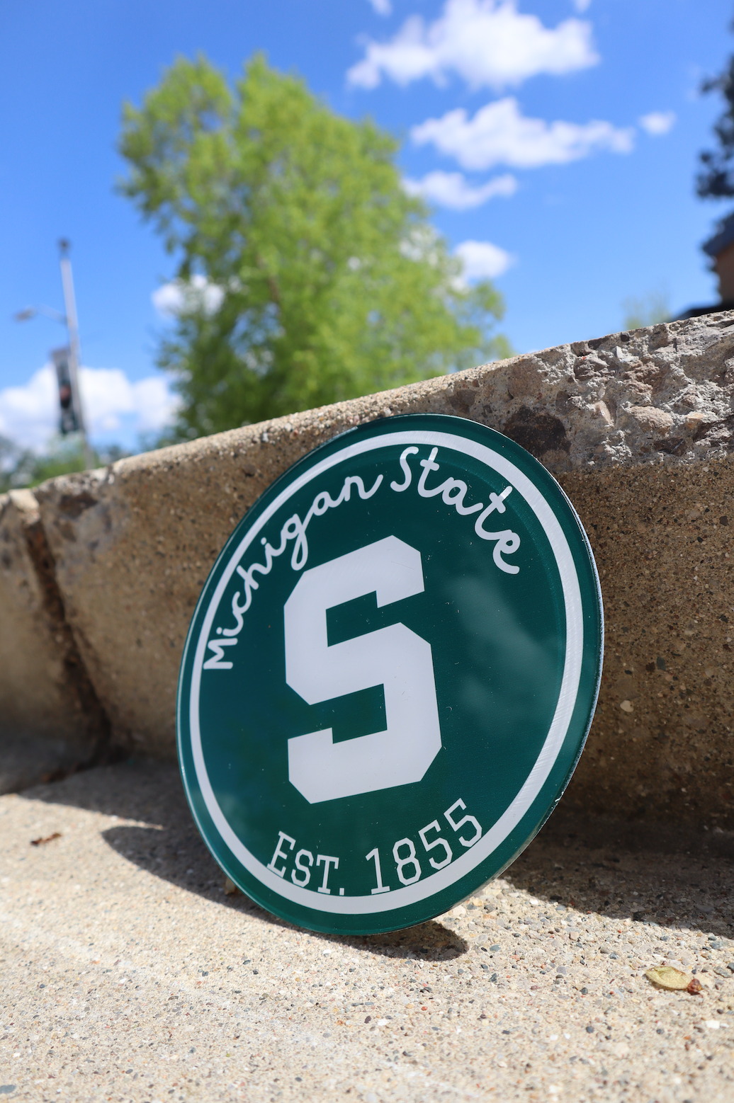 MSU EST. 1855 - Stickable Acrylic Poster - Collegiate Licensed Product - MSU2