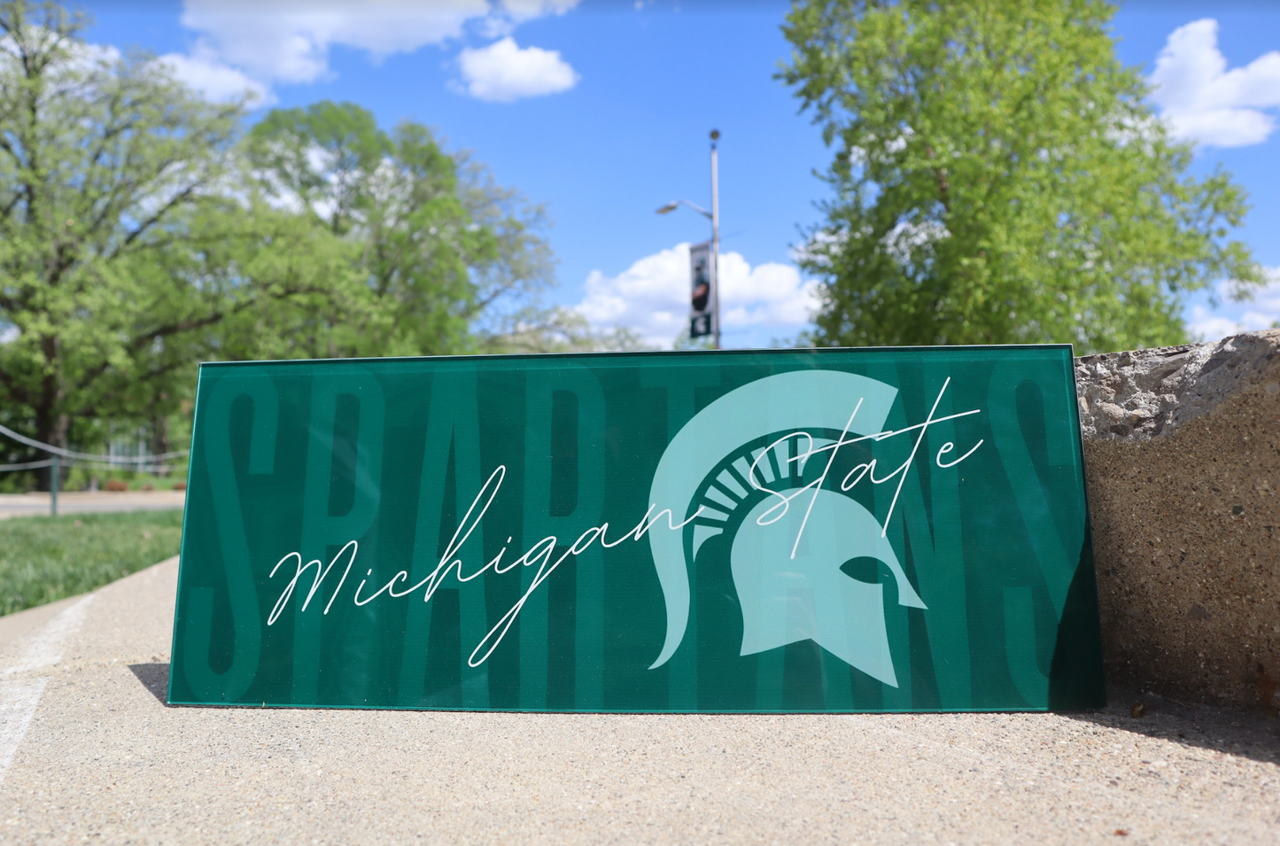 "Michigan State Spartans" Poster - Stickable Acrylic Poster - Collegiate Licensed Product - MSU8