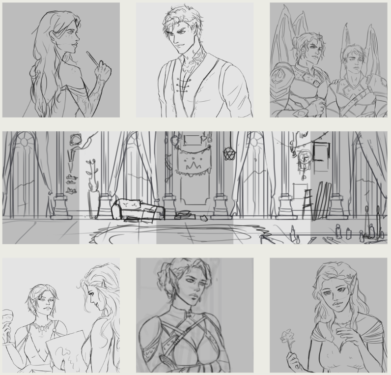Step Into Our Dream - Sketches for Redrawn ACOTAR Edition