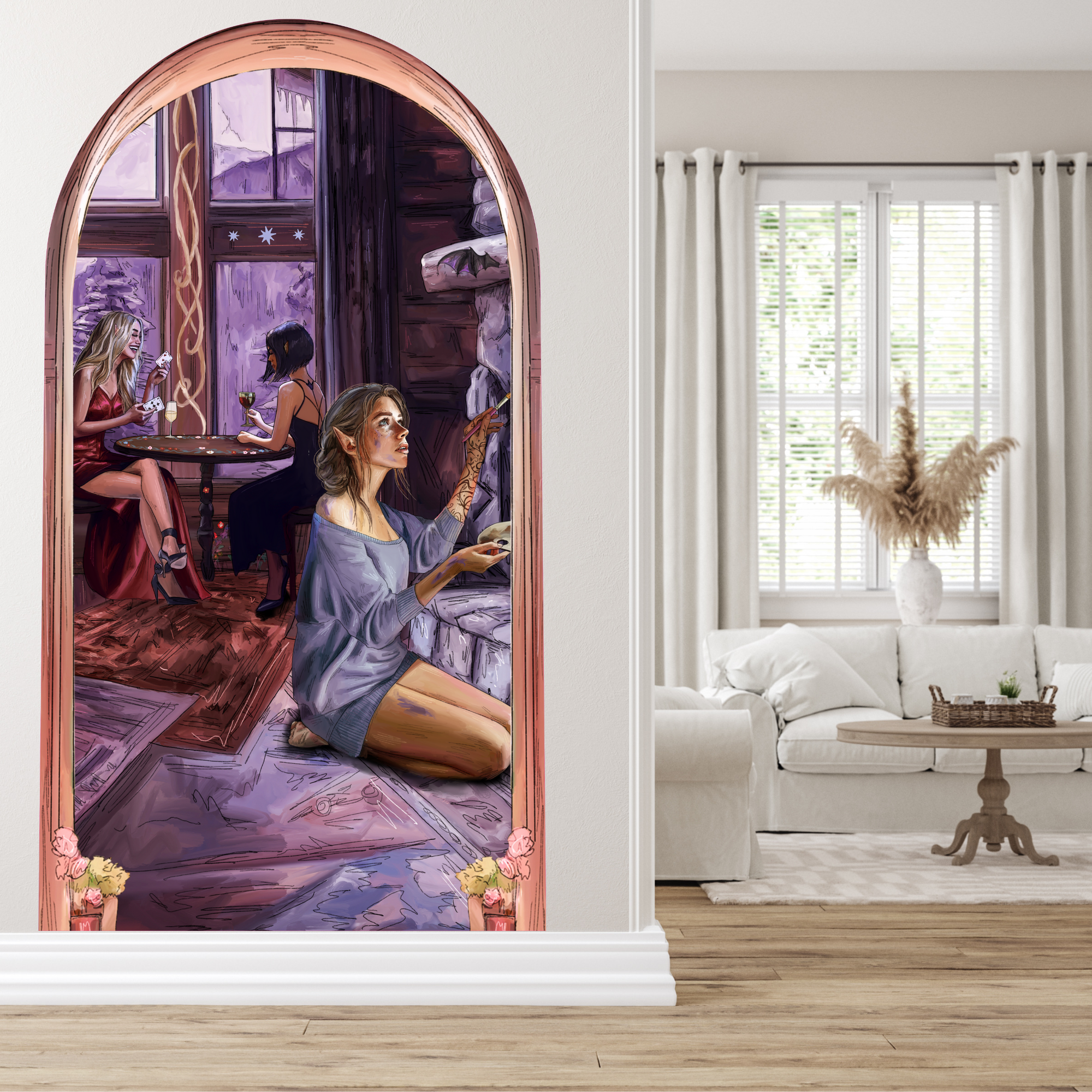 Archway to the Illyrian Cabin - ACOTAR Vinyl Stickable Wall Mural - SJM Officially Licensed -SHIPS BY THE END OF APRIL