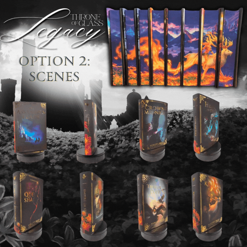 TOG LEGACY (OPTION 2: SCENES DUST JACKETS) by Sarah J. Maas - Throne of Glass Special Edition Box Set - BATCH 1: SHIPS BY THE END OF MAY