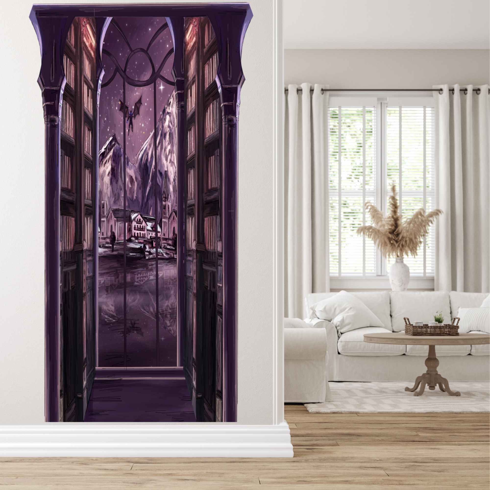 Archway to the Night Court Library - ACOTAR Vinyl Stickable Wall Mural ...