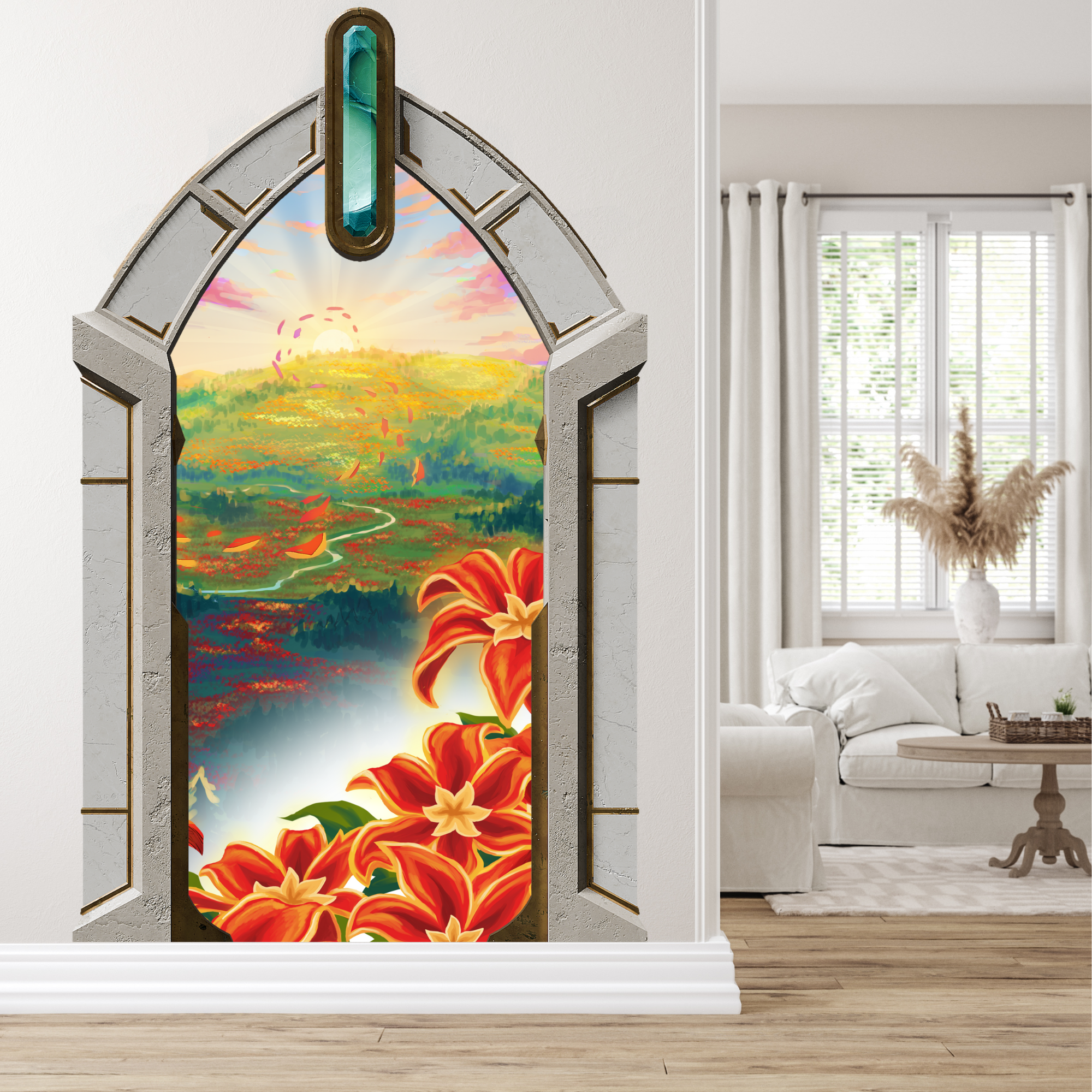 Gateway to Kingsflame Meadow - TOG Vinyl Stickable Wall Mural - SJM Officially Licensed - SHIPS BY THE END OF MARCH