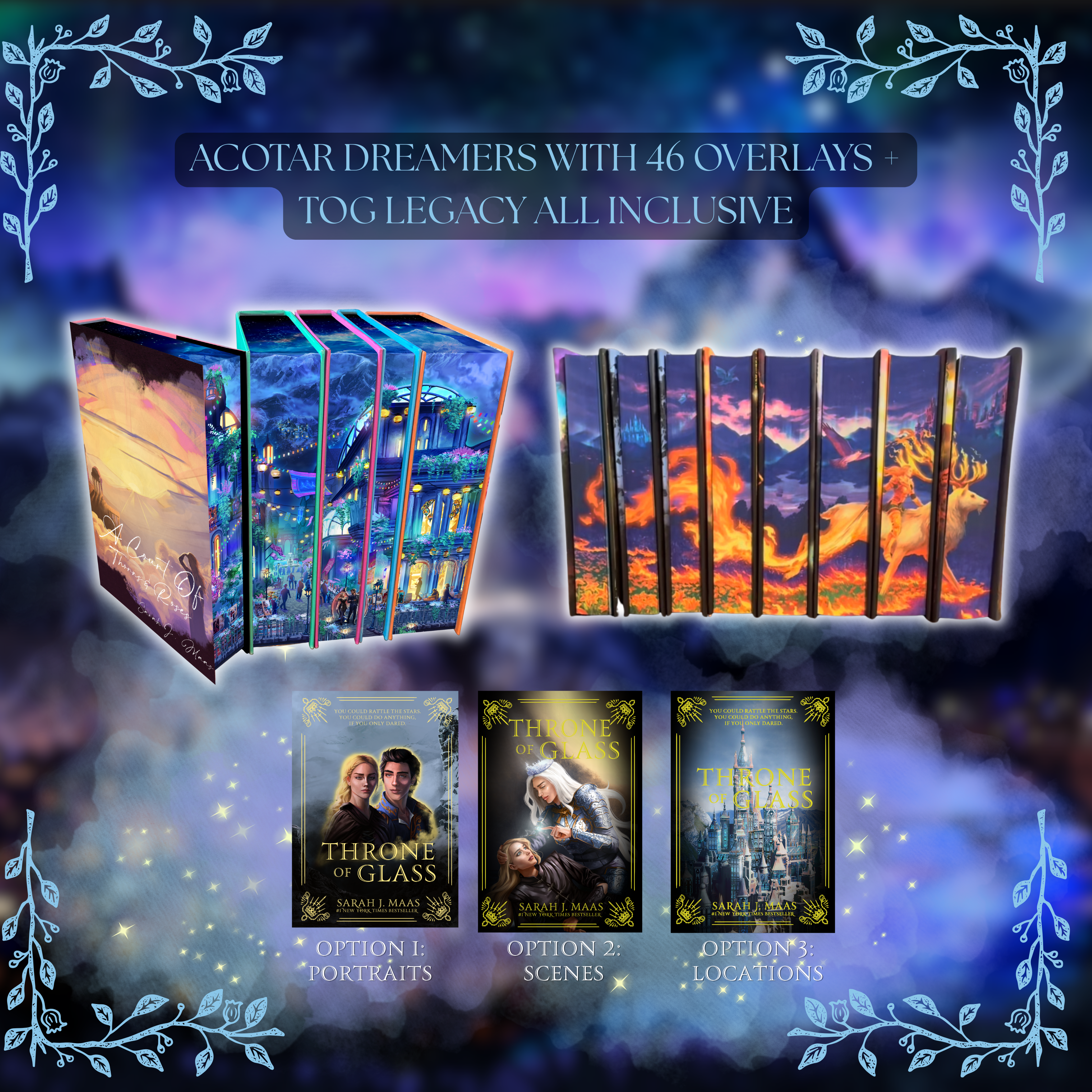 ACRYLIPICS BUNDLE: TOG LEGACY (ALL INCLUSIVE PACKAGE) and ACOTAR DREAMERS EDITION (INCLUDES 46 OVERLAYS) by Sarah J. Maas - SHIPS BY THE END OF MAY