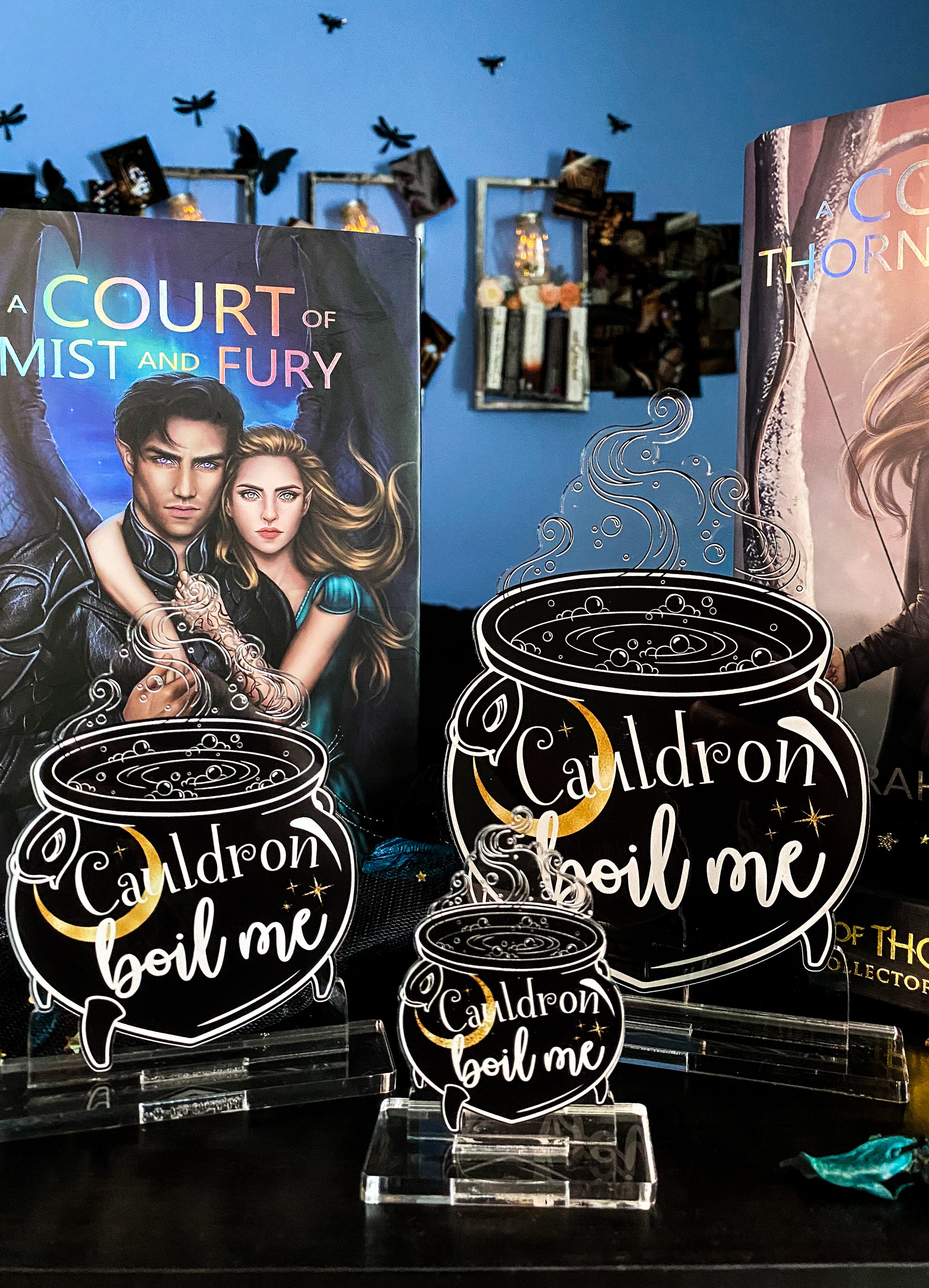"Cauldron Boil Me" - A Court of Thorns and Roses Series - Freestanding Bookshelf / Desktop Acrylic Accessory - Officially licensed by Sarah J. Maas - D11
