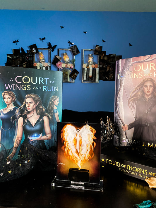 Cauldron Made - Fan Art from @InkFaeArt - Freestanding Bookshelf / Desktop Acrylic Accessory - Officially licensed by Sarah J. Maas - FA14