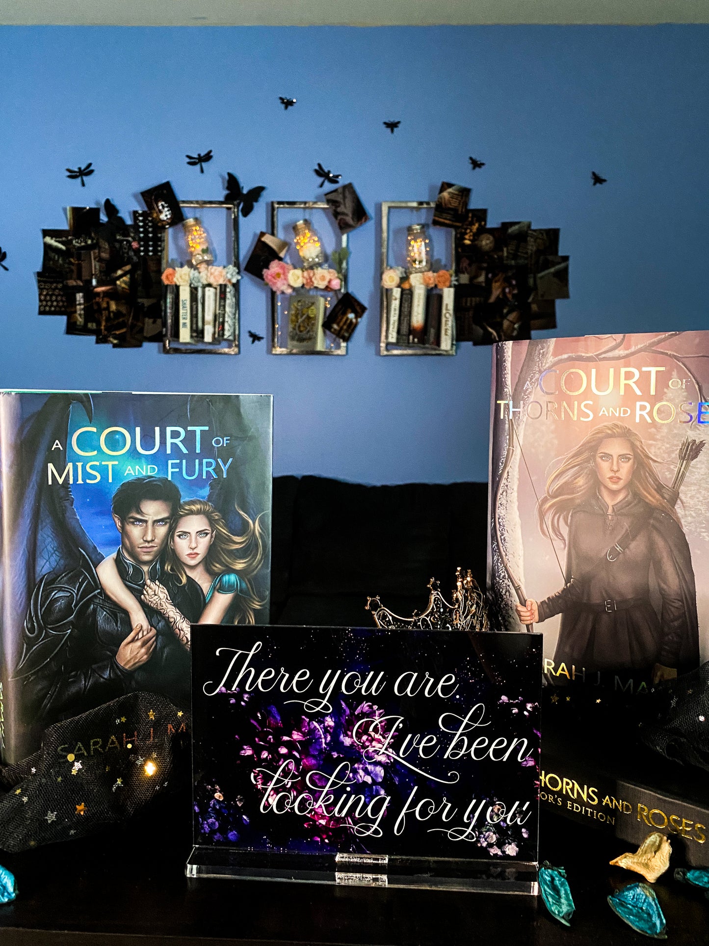 "There you are. I've been looking for you." - A Court of Thorns and Roses Series - Freestanding Bookshelf / Desktop Acrylic Accessory - Officially licensed by Sarah J. Maas - D15