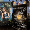 "When you erupt, girl, make sure it is felt across worlds." - A Court of Thorns and Roses Series - Freestanding Bookshelf / Desktop Acrylic Accessory - Officially licensed by Sarah J. Maas - D13