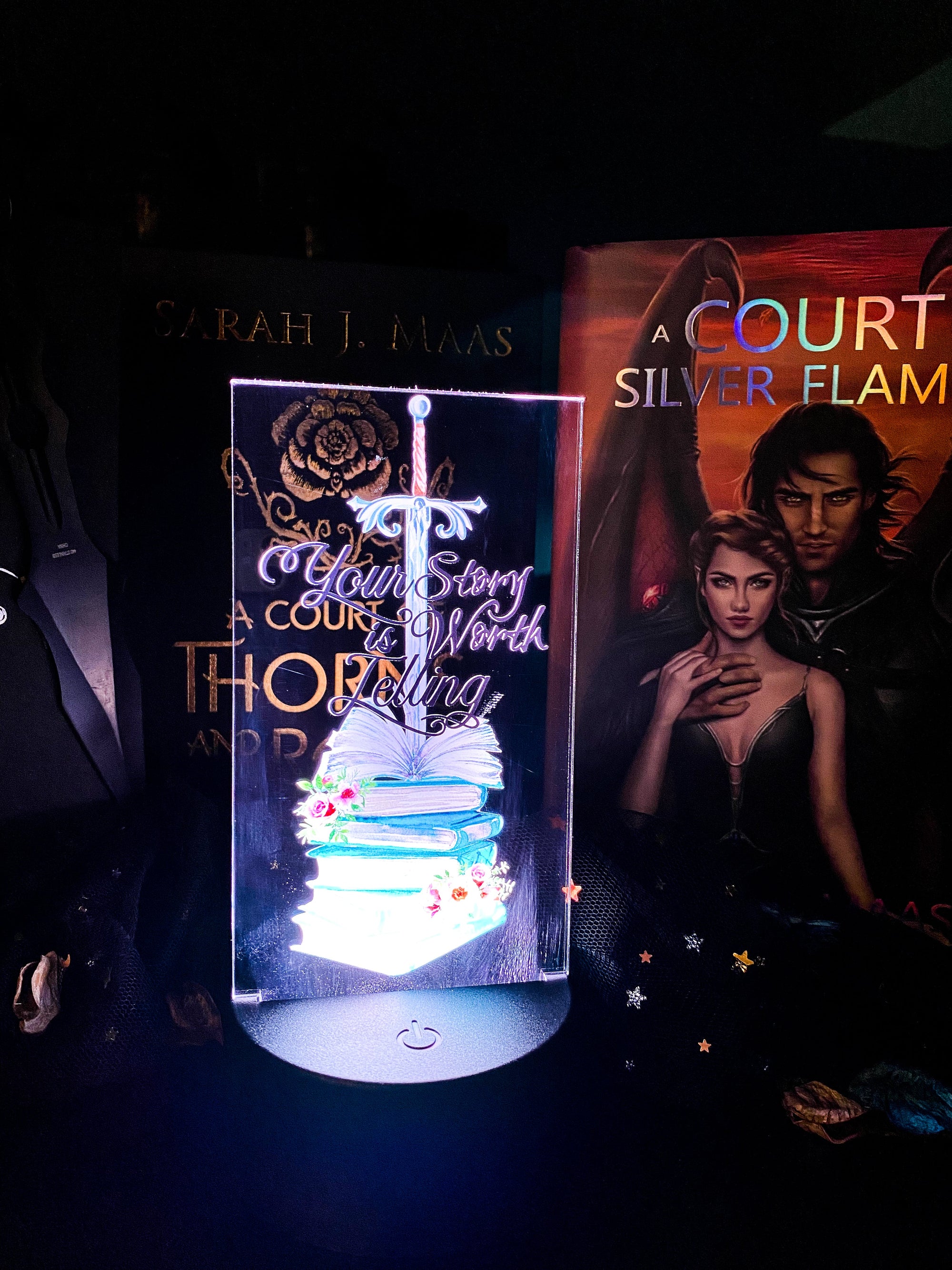 Your story is worth telling - Light Up Base - Officially licensed by Sarah J. Maas