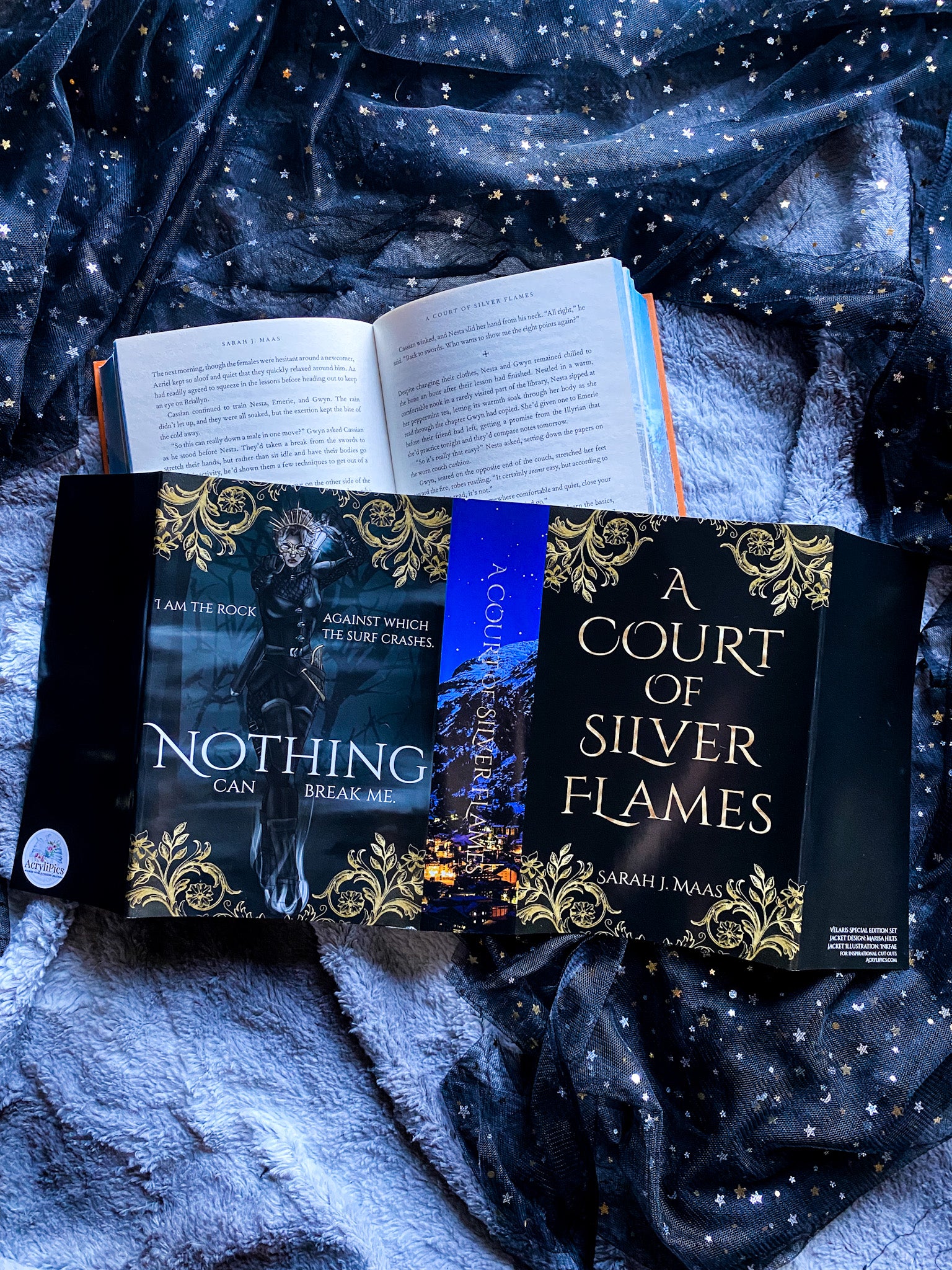Book Nook Acotar Inspired Fantasy Books Silver Flames Bat Boys Velaris the  Night Court Feyre Book Lover Rhysand ACOMAF -  Hong Kong