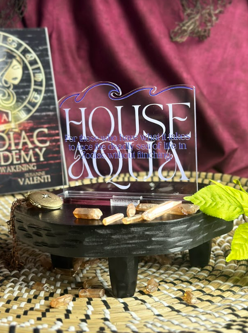 House Aqua - Zodiac Academy - Freestanding Bookshelf / Desktop Acrylic Accessory - Officially licensed - D65