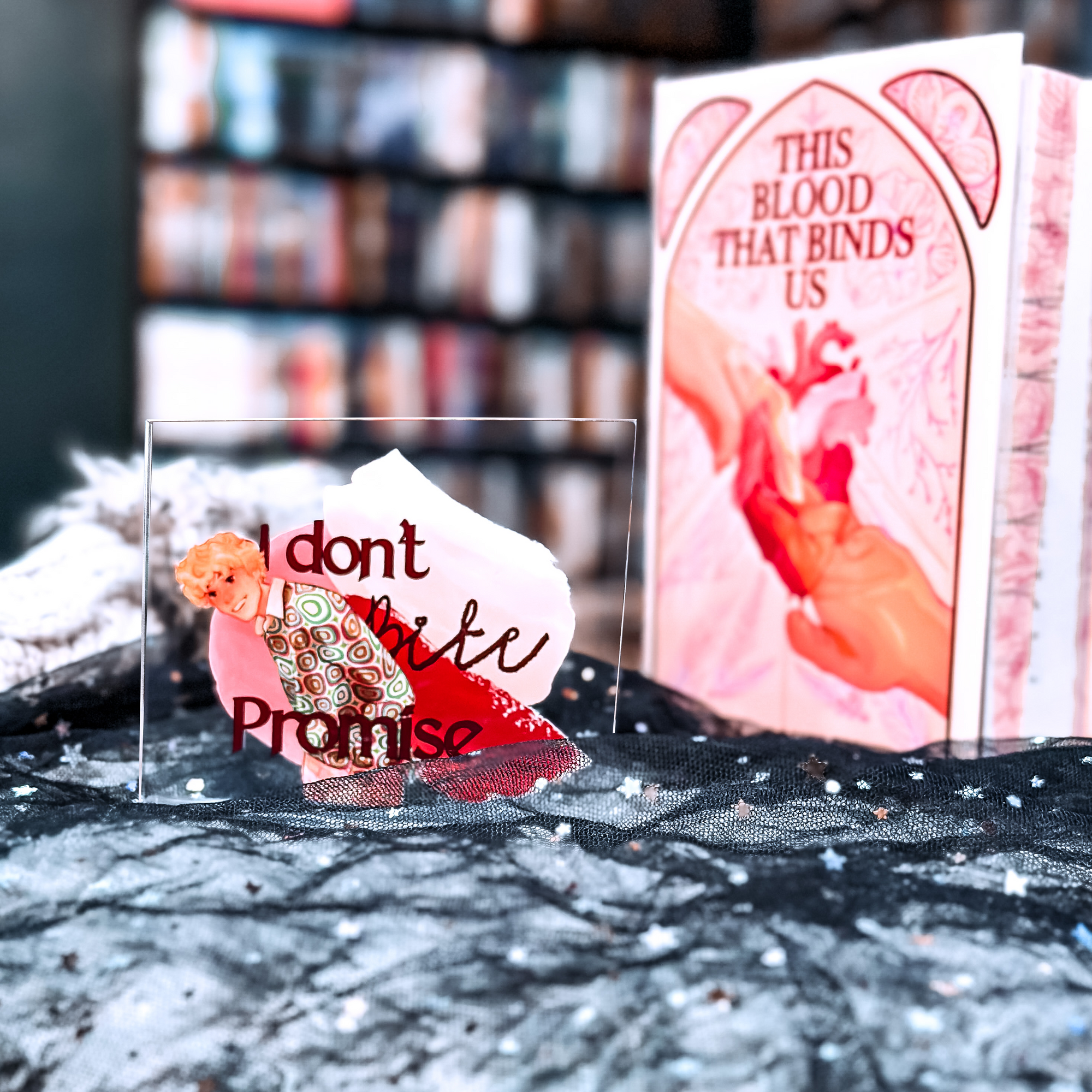 "I don't bite. Promise." -- This Blood That Binds Us -- Officially Licensed by S. L. Cokeley - D78